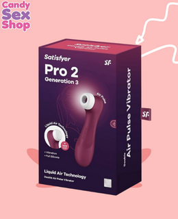 50.  Satisfyer Pro 2 Generation 3 +vibration+full Silicone+app – Red Wine (ja7110)