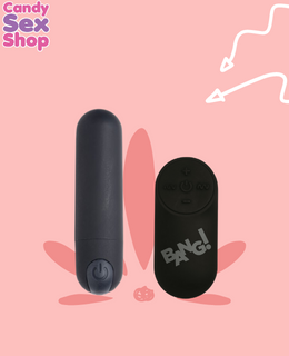 (ja6353) Bang! Vibrating Bullet With Remote Control   Black (2)