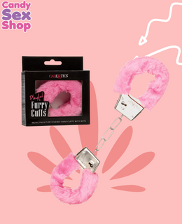 45.  Playful Furry Cuffs   Pink (ja6554)