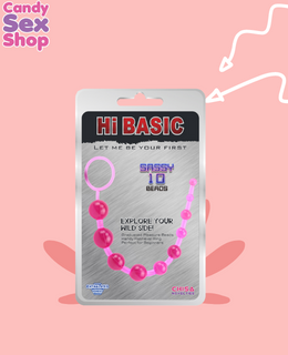 3. Sassy Anal Beads Pink Hi Basic (ja3433)