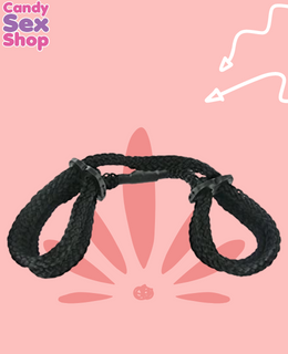 42.  Ff Silk Rope Love Cuffs Black (ja4983) (2)