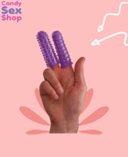 20. Jelly Finger Stimulators Purple.  (2)