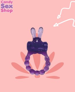 Vibrating Bunny Ring   Purple