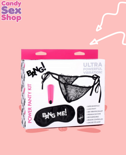 34.  Bang! Power Panty Lace Panties, Bullet, & Blindfold Kit (ja6314)