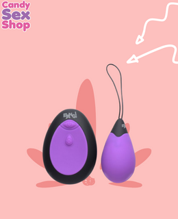 95.  Bang! 10x Vibrating Silicone Egg With Remote Control   Purple (ja6307) (2)