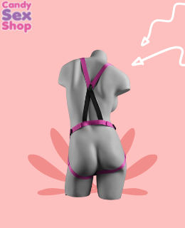108.  Dillio   7 Strap On Suspender Harness Set  Rosa (ja5699)  (2)