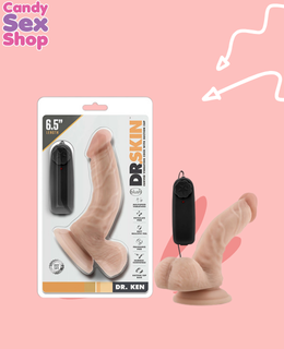 299. Dr. Skin   Ken   Blush 6.5 Vibrating Suction Cup (ja7500)