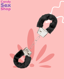 50.  Playful Furry Cuffs   Black (ja6860) (2)