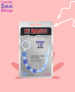 4. Sassy Anal Beads Blue Hi Basic (ja3434)
