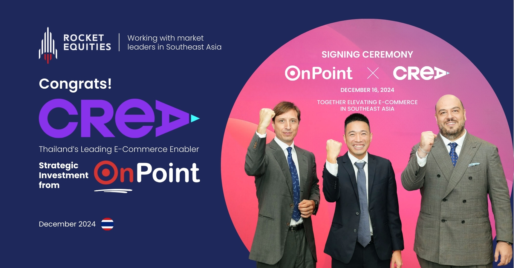 Rocket Equities advises Thailand's CREA on strategic partnership with Vietnam's OnPoint